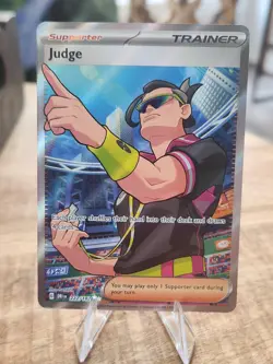 Judge 222/182 NM Ultra Rare Full Art Destined Rivals Trainer Pokemon Card TCG EN - Image 1