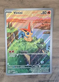 Pokemon TCG Victini SVP 208 Black Star Promo Illustration Rare NM JUMBO - Image 1