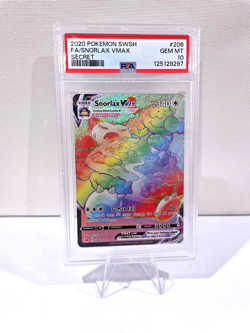 2020 POKEMON SWORD & SHIELD SECRET #206 FULL ART/SNORLAX VMAX PSA 10 - Image 1