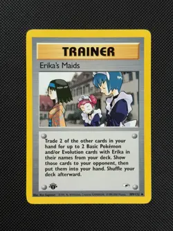 Pokemon Cards Erika's Maids 109/132 1ST EDITION Gym Heroes WOTC Uncommon - Image 2