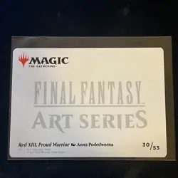 Red XIII, Proud Warrior Art Card (Gold-Stamped Signature) Art Series: FF Regular - Image 5