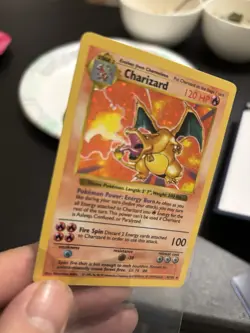 Pokemon TCG Charizard Base Set Holo Shadowless Rare Card 4/102 - Image 5