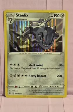 Steelix 099/163 NM Holo Rare Battle Styles Near Mint Foil Pokemon Card 99/163 - Image 1