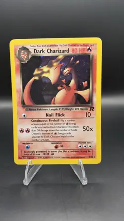 Dark Charizard 4/82 - MP - Team Rocket - Holo Rare Vintage Pokemon Card - WoTC - Image 1