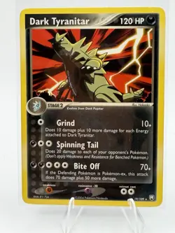 Pokemon Dark Tyranitar 120 HP Rare Card Team Rocket Returns 19/109 English - Image 1