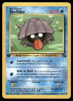 Pokemon Cards Shellder 54/62 1ST EDITION Fossil WOTC Common NM - Image 1