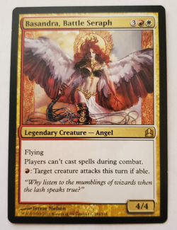 1x Basandra, Battle Seraph Commander 2011 MTG Magic the Gathering LP - Image 1