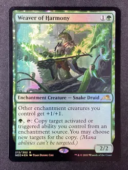 MTG Kamigawa: Neon Dynasty #213 Weaver of Harmony FOIL NM - Image 1