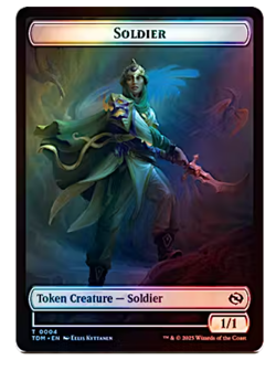 Soldier Token (0004) // Soldier Token (0005) - Foil Tarkir Dragonstorm MTG - Image 1