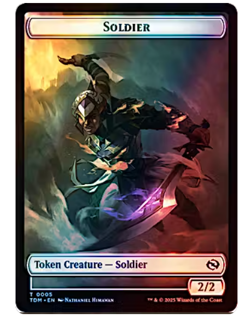 Soldier Token (0004) // Soldier Token (0005) - Foil Tarkir Dragonstorm MTG - Image 2