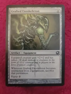 MTG Magic: Scars of Mirrodin: Grafted Exoskeleton #162/249 Uncommon - LP - Image 1