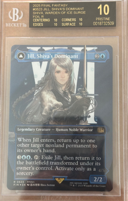 BGS 10 BLACK LABEL MTG Final Fantasy Jill, Shiva's Dominant Surge Foil English - Image 1
