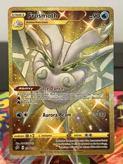 Frosmoth 204/192 Rebel Clash Full Art Gold Secret Rare Pokemon Card NM - Image 1