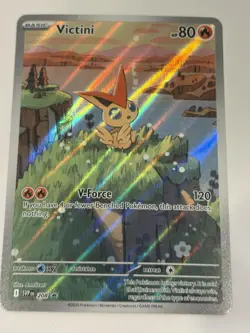 Pokemon TCG Victini Black Star Promo SVP 208 Full Art Illustration - Image 2