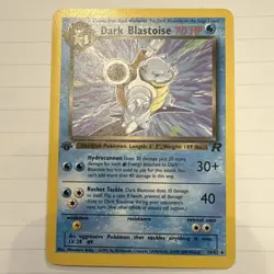 Dark Blastoise 20/82 1st Edition Non-Holo Pokemon Team Rocket NM/Mint+ - Image 1