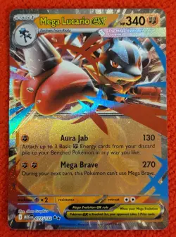 2025 Pokemon ME01: Mega Evolutions MEGA LUCARIO EX 077/132 Double Rare Holo - Image 1