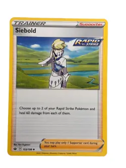 New: 2021 Pokemon TCG Siebold 153 Swsh06: Chilling Reign Regular Uncommon - Image 1