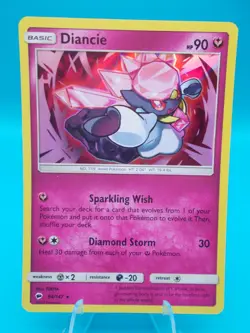 Diancie 94/147 Sm-Burning Shadows Pokemon TCG Holo Near Mint/Mint - Image 1