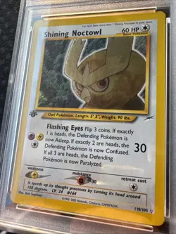 2002 POKEMON NEO DESTINY 1ST ED #110 SHINING NOCTOWL PSA 7 - Image 5