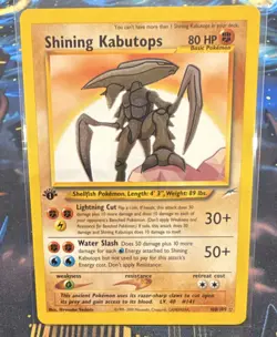 Pokemon TCG Shining Kabutops Neo Destiny 108/105 1st Edition Holo super clean! - Image 1