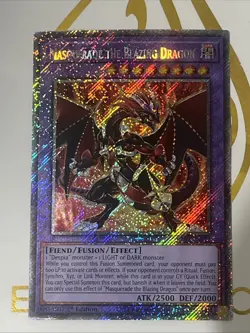 YUGIOH RA02-EN022 Masquerade the Blazing Dragon Secret Rare 1st Edition NM - Image 1