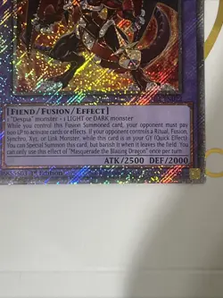 YUGIOH RA02-EN022 Masquerade the Blazing Dragon Secret Rare 1st Edition NM - Image 3