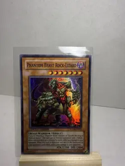 Yu-Gi-Oh! Phantom Beast Rock-Lizard FOTB-ENSE1 Limited Effect Dark Super Rare - Image 1