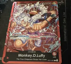 One Piece CCG Monkey.D.Luffy ST21-001 Leader English Edition - Image 1