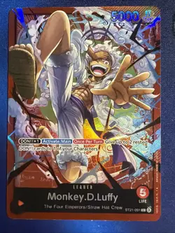 One Piece CCG Monkey.D.Luffy ST21-001 Leader English Edition, Alternative Art - Image 1