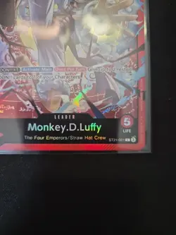 One Piece CCG Monkey.D.Luffy ST21-001 Leader English Edition Near Mint Condition - Image 3