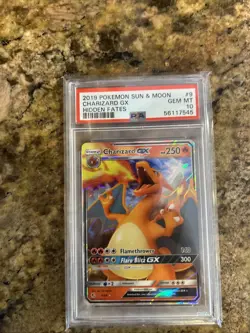 Pokemon TCG Sun & Moon Charizard GX #9 Hidden Fates 2019 PSA 10 Gem Mint - Image 1