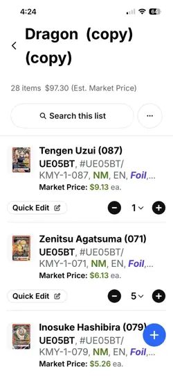 Demon Slayer, Bleach, HxH SR Union Arena Lot TCGplayer List In Pics ($97 Market) - Image 4