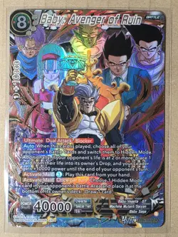Baby, Avenger Of Ruin SCR Dragon Ball Card Game Bt29 Fearsome Rivals +2 READ - Image 1