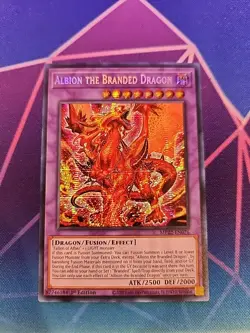 Albion the Branded Dragon Prismatic Secret Rare Card MP22-EN076 Yu-Gi-Oh - Image 1