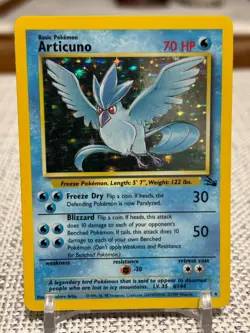 1999 Pokemon #2/62 Articuno (Fossil Set) Holo (LP) - Image 1
