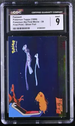 Farewell Pokemon Topps the First Movie Silver Foil CGC 9 - Image 1