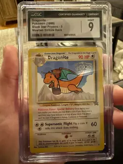 (1999) Pokemon TCG Dragonite Movie Promo #5 Mewtwo Strikes Back CGC Mint 9 - Image 1
