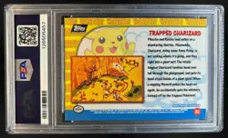 1999 Topps Pokemon the First Movie Trapped Charizard Foil (Black Logo) #51 PSA 9 - Image 2