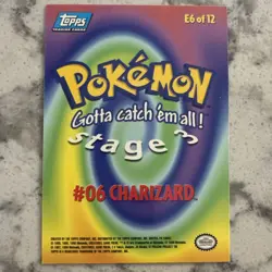 Pokemon Card - Charizard #06 E6 - Pokemon the First Movie - Topps - Image 2