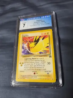 Pokemon CGC 7 Graded Card Zapdos Black Star Promo 23 Error Illustrator - Image 2