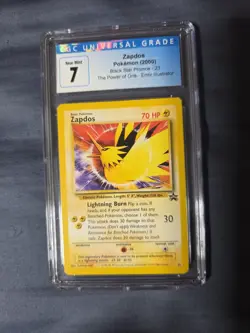 Pokemon CGC 7 Graded Card Zapdos Black Star Promo 23 Error Illustrator - Image 4