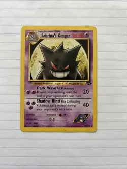 Pokemon TCG Sabrina's Gengar Card 29/132 Gym Challenge LP Condition - Image 1