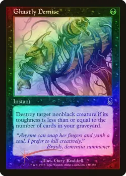 FOIL Ghastly Demise NM Odyssey MTG Magic the Gathering Black English Card - Image 1