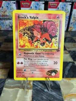 Pokemon TCG Brock's Vulpix Gym Challenge Card 37/132 Regular LP Condition - Image 1