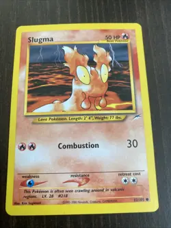 Slugma 82/105 Neo Destiny Rare Vintage Pokemon Card - Image 1