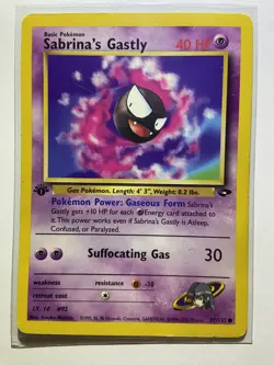 Pokemon Card - Sabrina's Gastly Gym Challenge 97/132 Common 1st Edition - Image 1