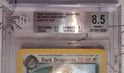 Dark Dragonite 5/82 Team Rocket unlimited Holo WOTC swirl Pokemon Card BCG 8.5 - Image 3