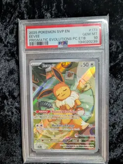 Pokemon Center Stamped Promo Eevee 173 Prismatic Evolutions PSA 10 GEM MINT - Image 1