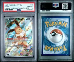 EEVEE PRISMATIC EVOLUTIONS POKEMON CENTER PROMO PSA 10 GEM MINT #173 #2 - Image 1