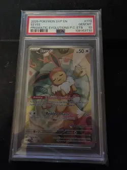 EEVEE PRISMATIC EVOLUTIONS POKEMON CENTER PROMO PSA 10 GEM MINT #173 - Image 3